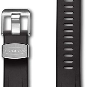 Black Rubber Replacement Strap 22mm for Seiko