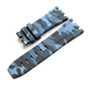 blue camouflage audemars piguet rubber watch strap