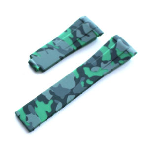 green camouflage rolex rubber watch strap