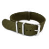 Khaki nato nylon watch strap - side view
