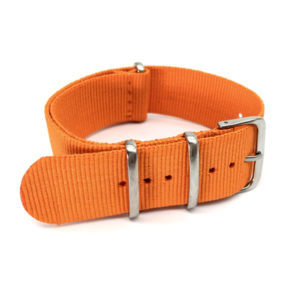 orange nato nylon watch strap