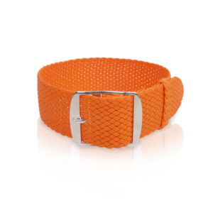 orange perlon watch strap product picture