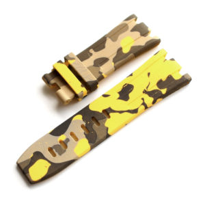 yellow camouflage audemars piguet rubber watch strap