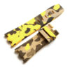 vellow camouflage audemars piguet rubber watch strap - side view